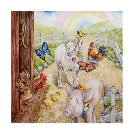 Charlsie Kelly 'Summer Of Love Farm' Canvas Art,14x14